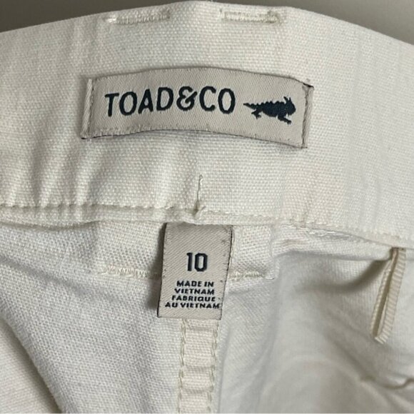 Toad&Co Earthworks Kick Flare Pant Women's Size 10 ivory cream organic cotton - Picture 8 of 13